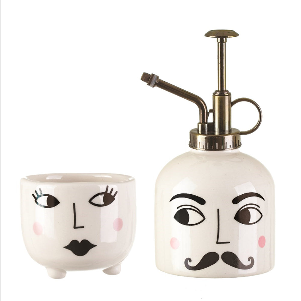 Ihr Ostergeschenk von uns: Mr & Mrs Set | Blumentopf und Zerstäuber