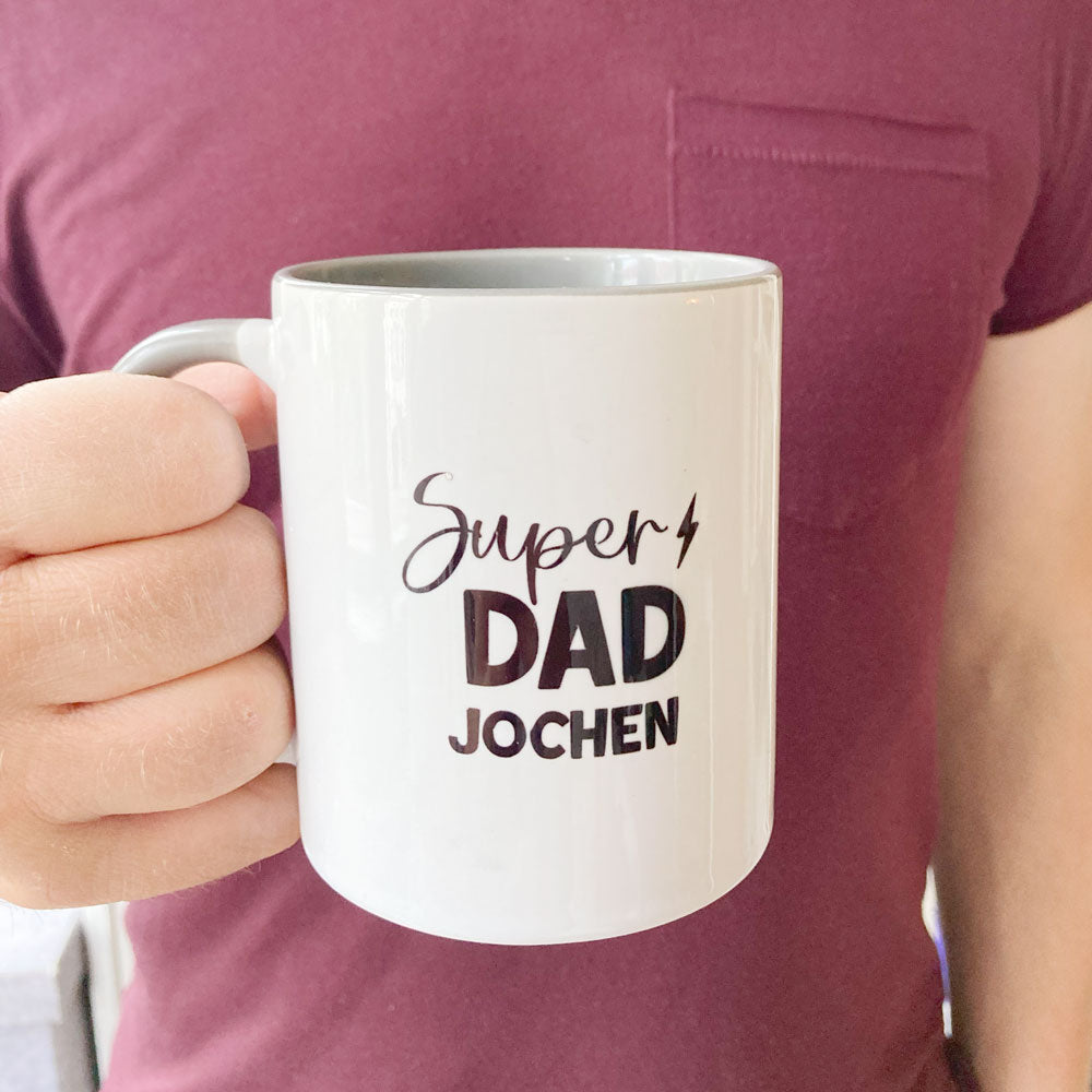 Tasse „Super Dad“ – Für frischgebackene Papas mit Superkräften (und Augenringen)