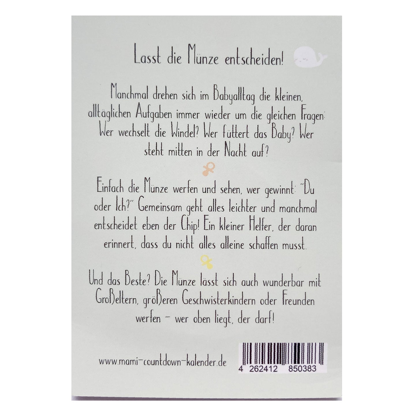 Entscheidungsmünze "Du oder Ich" Geschenk zur Geburt, Babyparty und für junge Familien (VPE 10 Stk.)