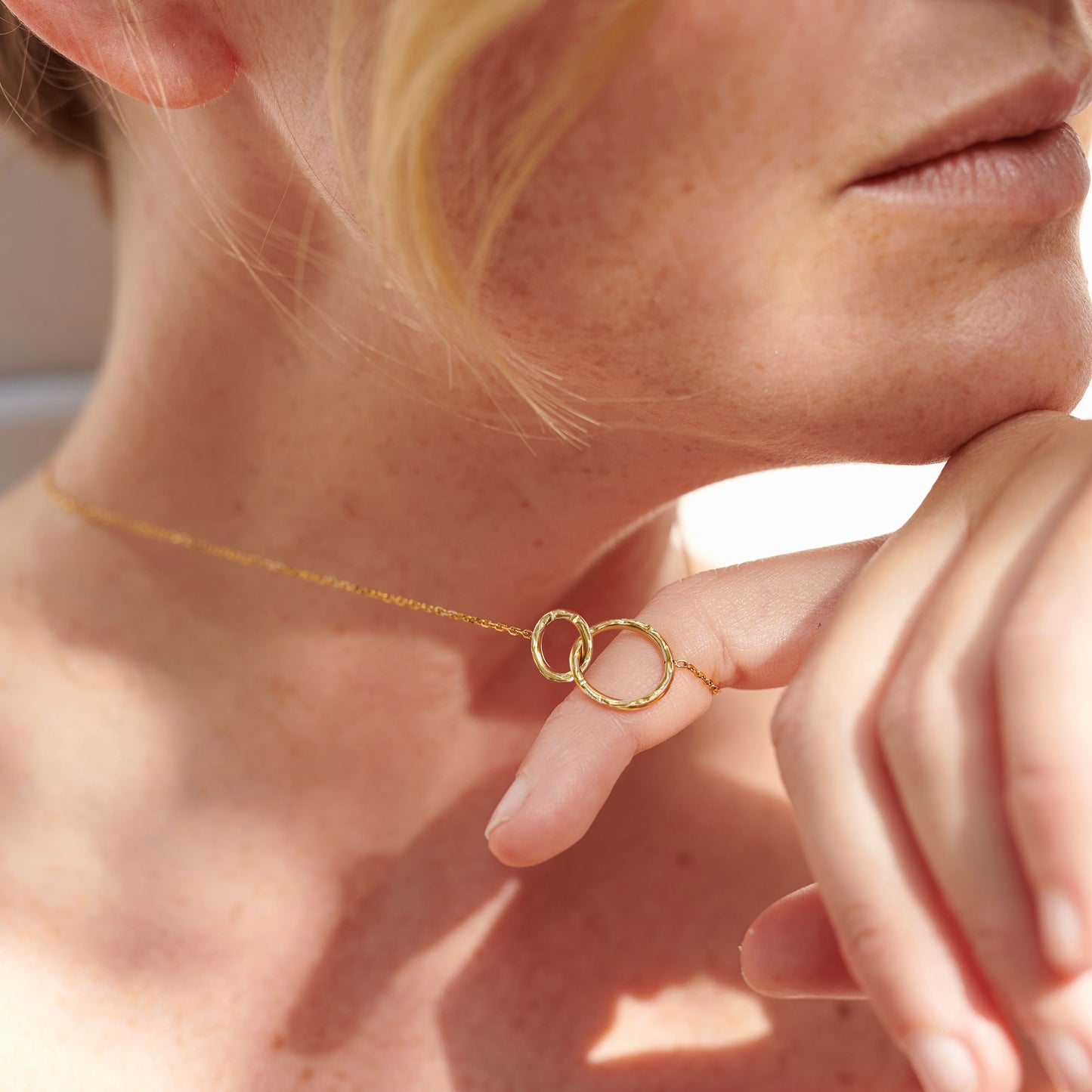 Mama & Baby Kette mit Kreisen "Für immer verbunden" | Geschenk für Schwangere