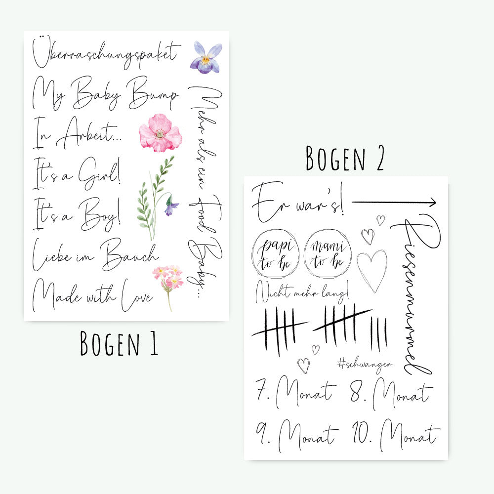 Babybauch-Body-Tattoos