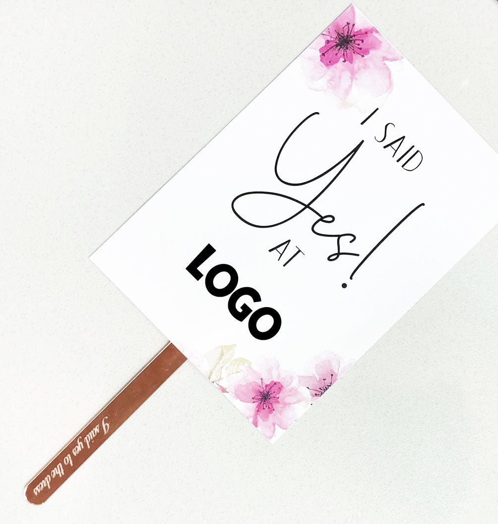I SAID YES Schild – personalisiert mit Ihrem Logo (5er-Set)