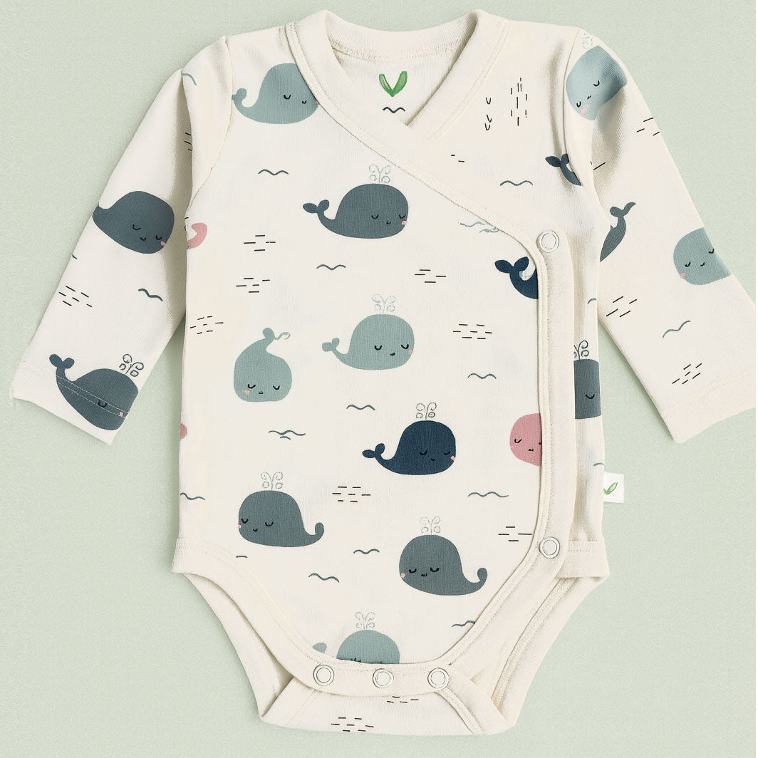 Unisex Langarm-Babybody "Wale" aus Bio-Baumwolle – weich & hautfreundlich -