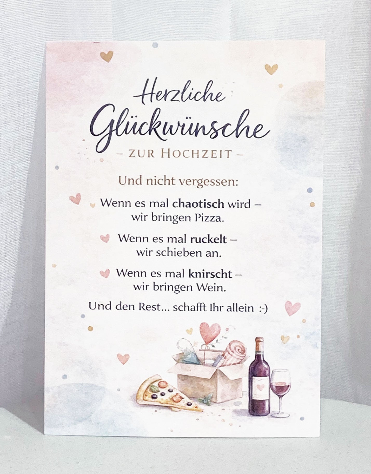 Postkarte „Herzliche Glückwünsche“ – ( 5er-Set)