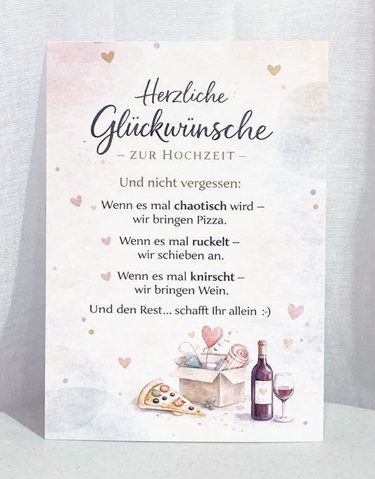 Postkarte „Herzliche Glückwünsche“ – ( 5er-Set)