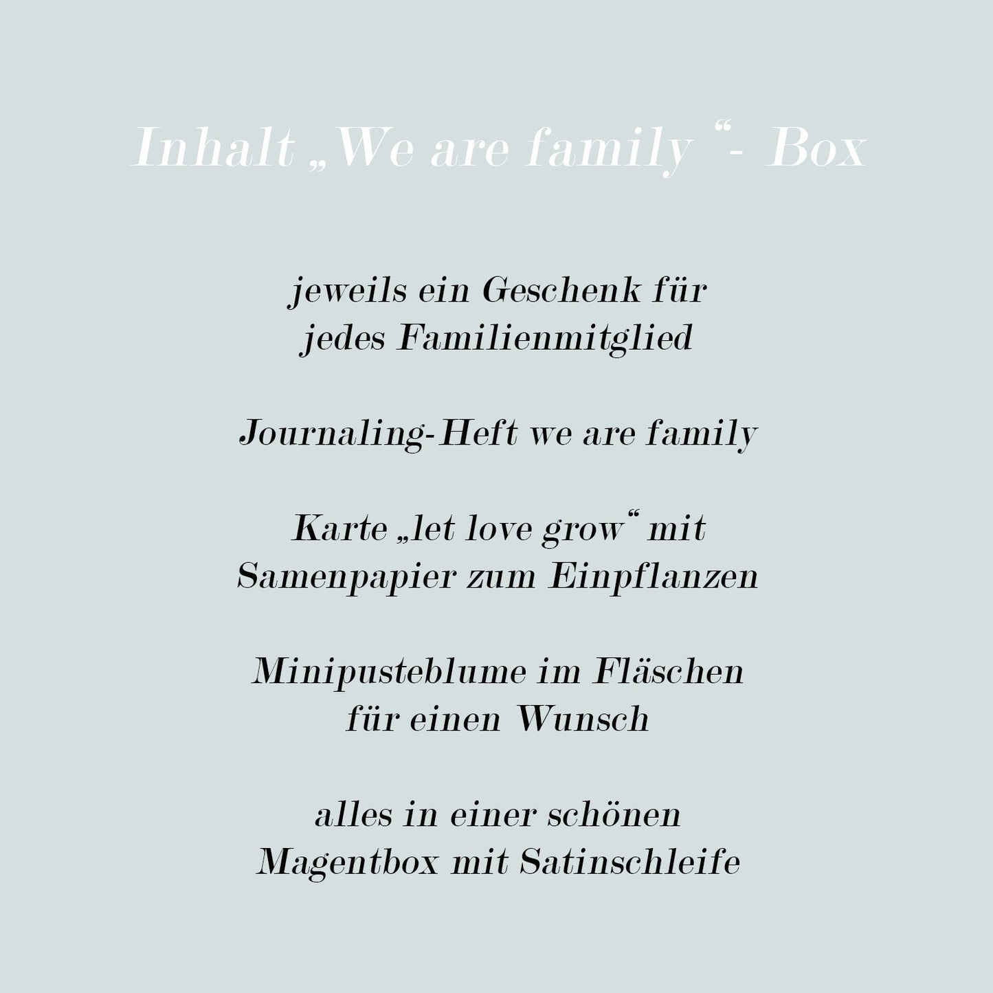 We Are Family Box - Geschenk zur Geburt und für die junge Familie