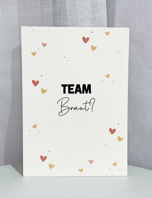 Postkarte „Team Braut?“ – ( 5er-Set)