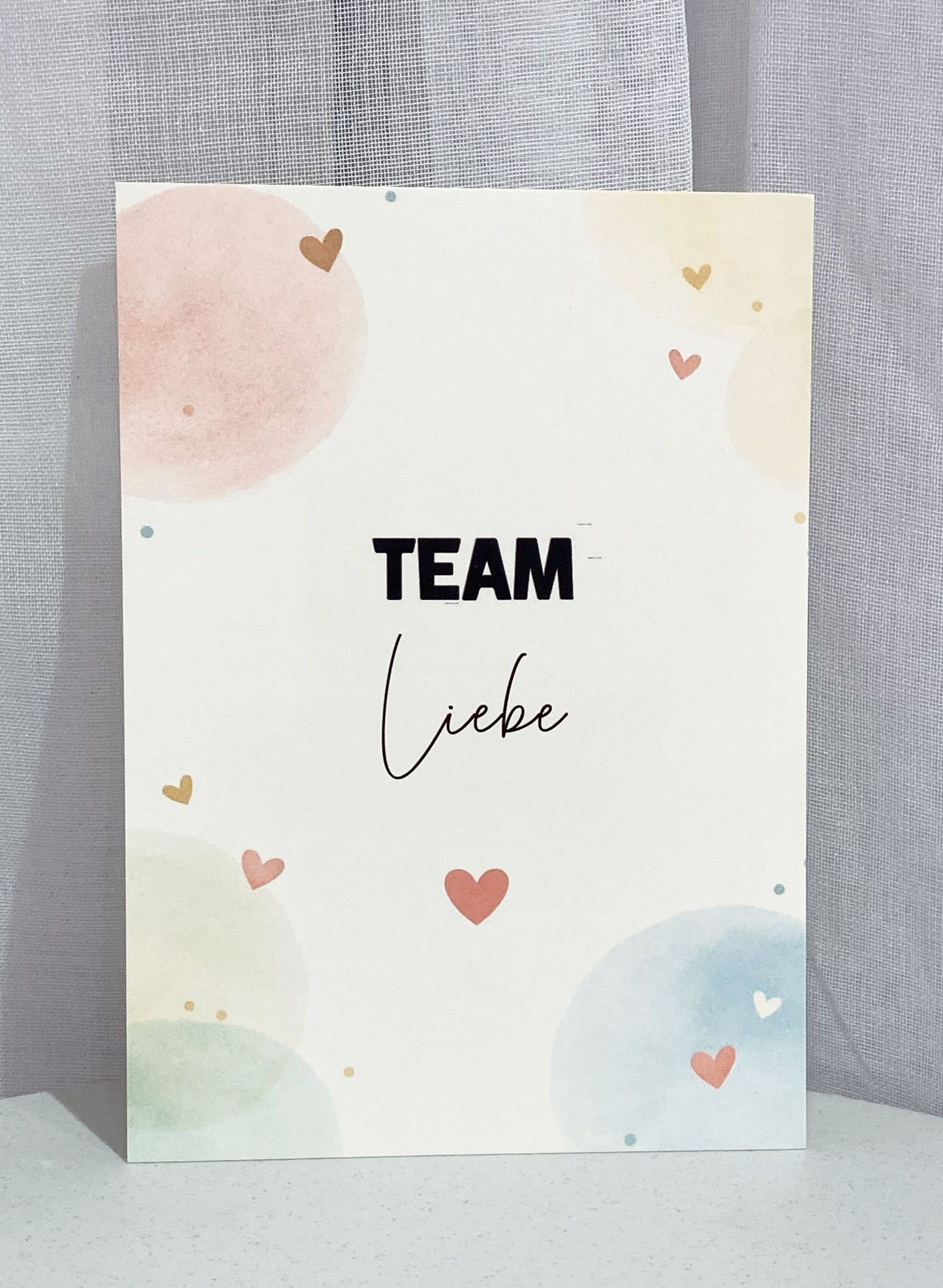 Postkarte „Team Liebe“ – ( 5er-Set)