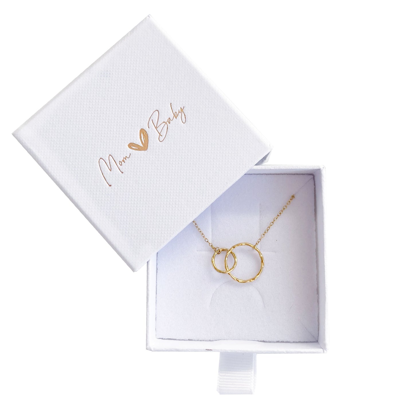 Mama & Baby Kette mit Kreisen "Für immer verbunden" | Geschenk für Schwangere